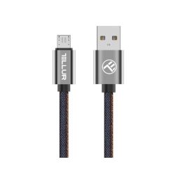 USB–Micro USB duomenų kabelis, 1 m, Denim