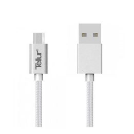 USB į Micro USB duomenų kabelis, 1 m, sidabrinis