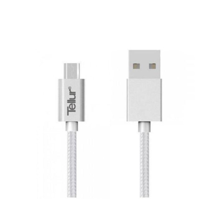 USB į Micro USB duomenų kabelis, 1 m, sidabrinis