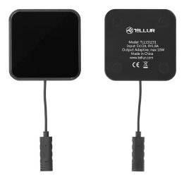 Tellur belaidis greito įkrovimo kilimėlis 10W, juodas