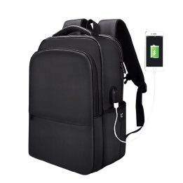 Juoda kuprinė nešiojamam kompiuteriui su USB jungtimi