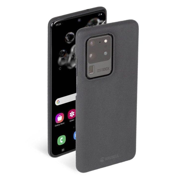 Juodas dėklas telefonui Krusell Essentials SandCover Samsung Galaxy S20 Ultra