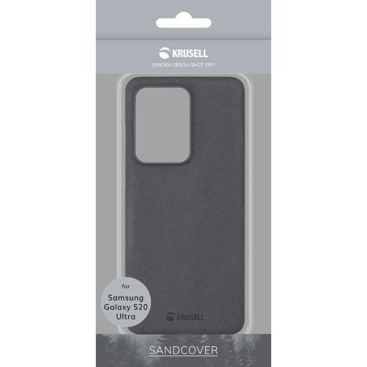 Juodas dėklas telefonui Krusell Essentials SandCover Samsung Galaxy S20 Ultra