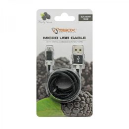 Juodas USB–microUSB kabelis, 1,5 m
