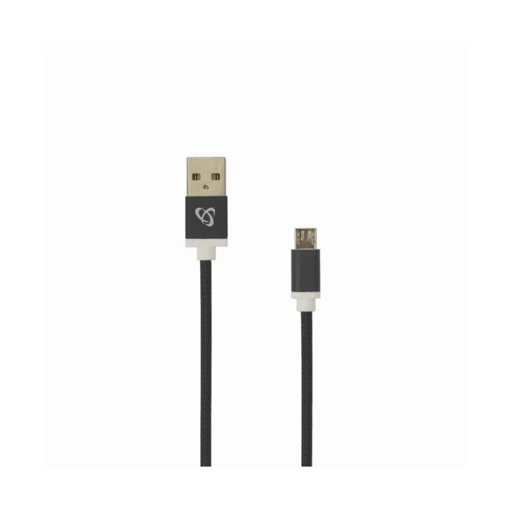 Juodas USB–microUSB kabelis, 1,5 m