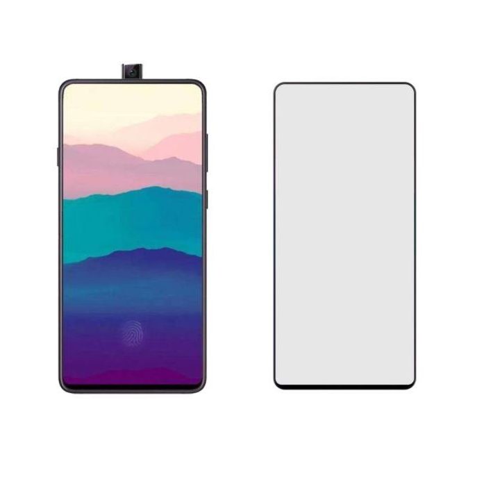 Samsung Galaxy A90 2,5D grūdintas stiklas su pilnu klijavimu, juodas