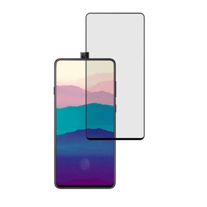 Samsung Galaxy A90 2,5D grūdintas stiklas su pilnu klijavimu, juodas