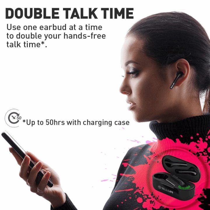 Tellur Ambia belaidės „True Wireless“ ausinės, juodos