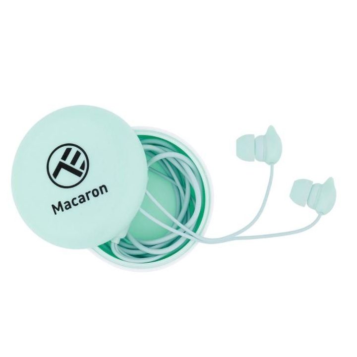 Laidinės į ausis įdedamos ausinės su mikrofonu Tellur Macaron, mėlynos