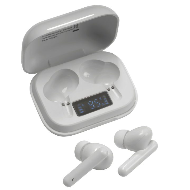 Denver TWE-38 belaidės Bluetooth ausinės, baltos