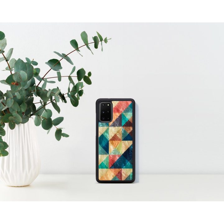 Samsung Galaxy S20+ telefonui skirtas dėklas, mozaikinės juodos spalvos