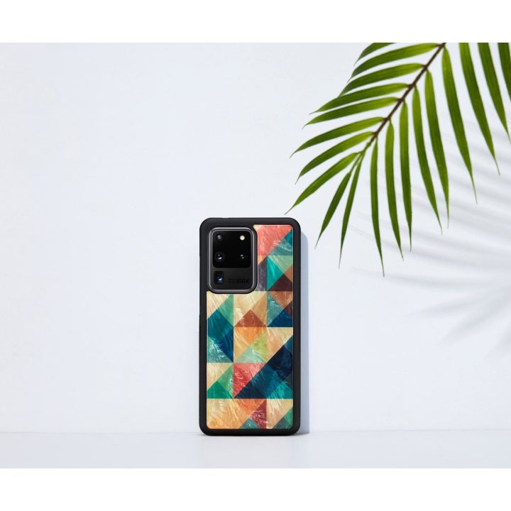 Juodas mozaikinis telefono dėklas Samsung Galaxy S20 Ultra