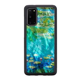 Juodas Samsung Galaxy S20 dėklas su vandens lelijomis