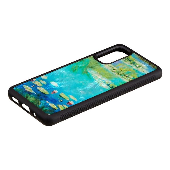 Juodas Samsung Galaxy S20 dėklas su vandens lelijomis
