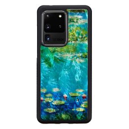 Telefono dėklas Samsung Galaxy S20 Ultra – juodas su vandens lelijomis
