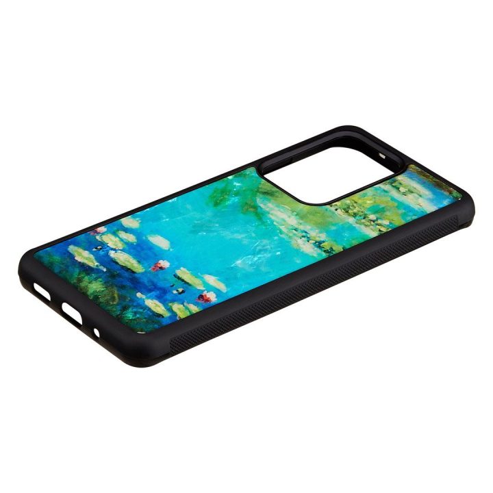 Telefono dėklas Samsung Galaxy S20 Ultra – juodas su vandens lelijomis
