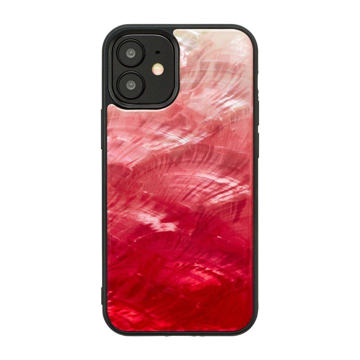 Dėklas Apple iPhone 12 mini, rožinis su juodais akcentais