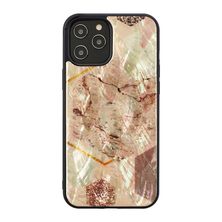 Telefono dėklas Apple iPhone 12 Pro Max, rožinio marmuro
