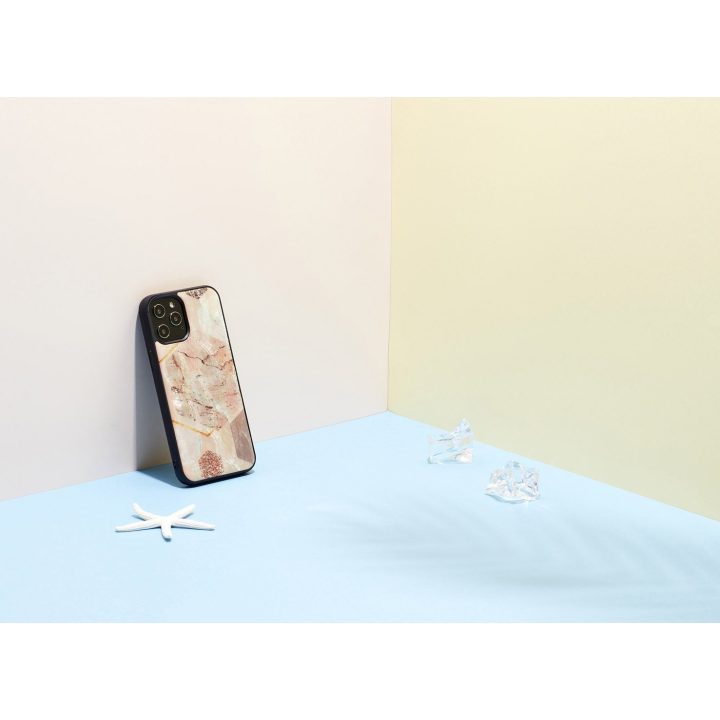 Telefono dėklas Apple iPhone 12 Pro Max, rožinio marmuro