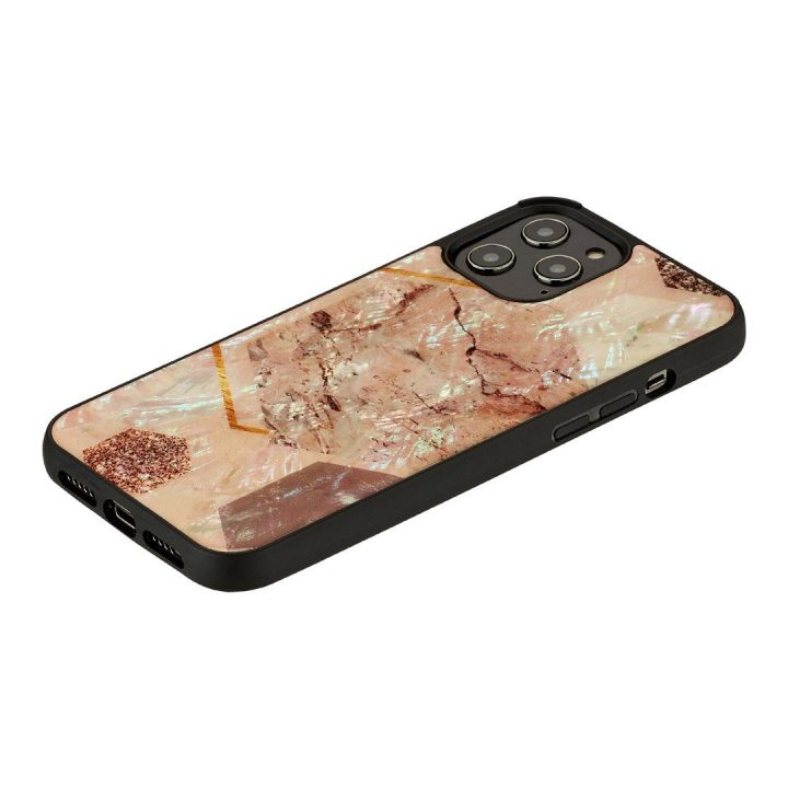 Telefono dėklas Apple iPhone 12 Pro Max, rožinio marmuro
