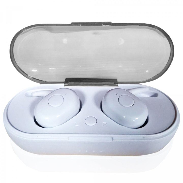 Belaidės „Bluetooth“ ausinės su įkrovimo dėžute