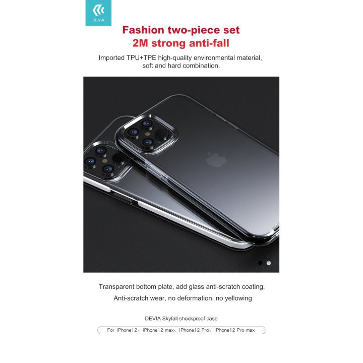 Balta smūgiams atspari dėklė iPhone 12 Pro Max