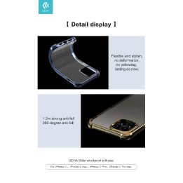 Sidabrinis „Devia Glitter“ apsauginis dėklas „iPhone 12 Pro Max“