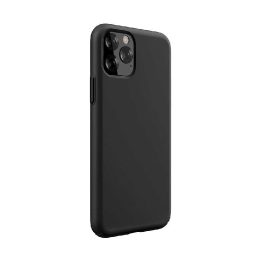 Juodas silikoninis dėklas iPhone 12 Pro Max telefonui