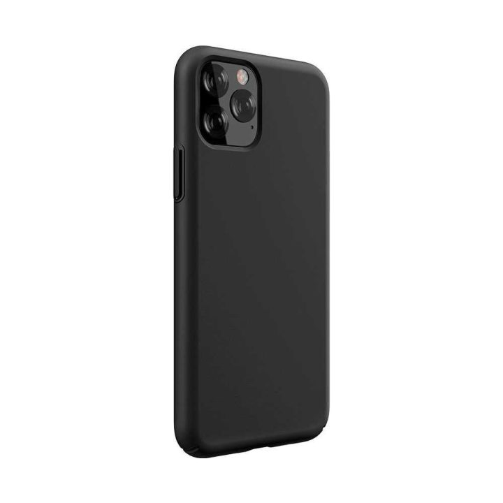 Juodas silikoninis dėklas iPhone 12 Pro Max telefonui