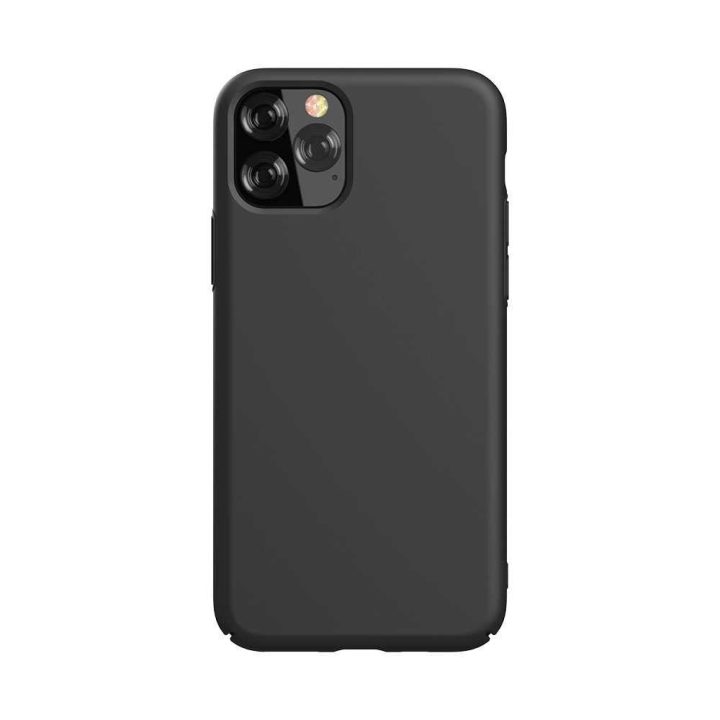 Juodas silikoninis dėklas iPhone 12 Pro Max telefonui