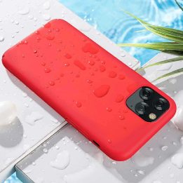 Raudonas silikoninis dėklas iPhone 12 Pro Max