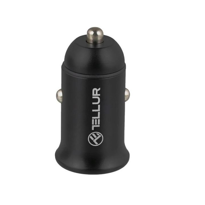 Automobilinis įkroviklis Tellur PD60W QC30W FCC7, juodas