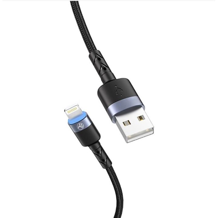 USB į Lightning kabelis su LED, 1,2 m