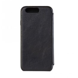 Juodas natūralios odos dėklas iPhone 7 Plus