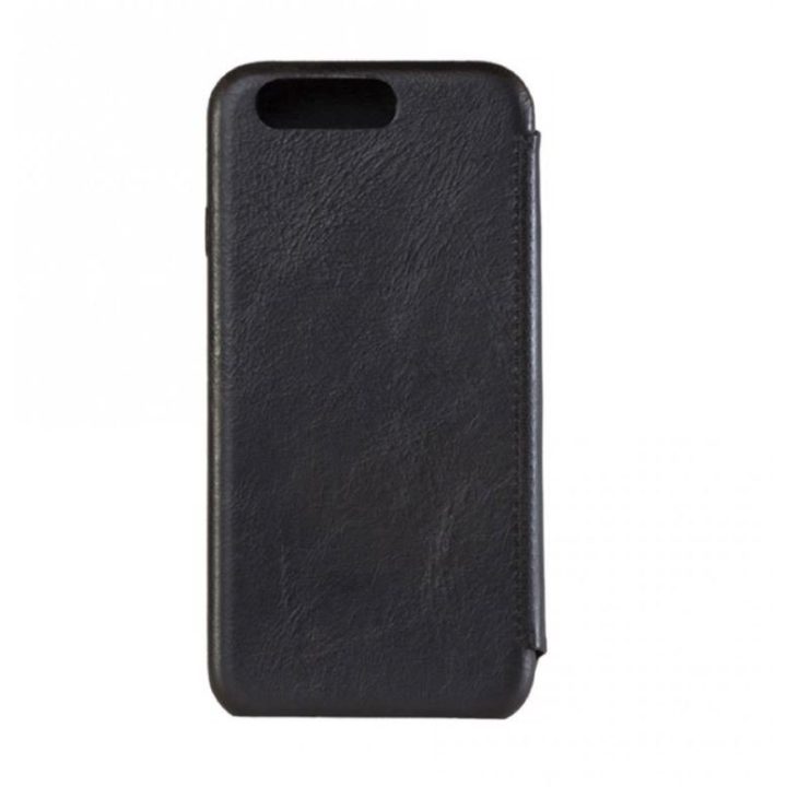 Juodas natūralios odos dėklas iPhone 7 Plus