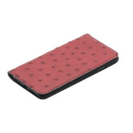 Raudonas stručio rašto odinis dėklas iPhone 7