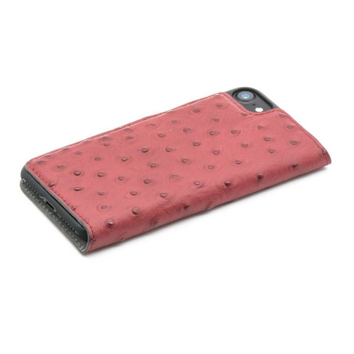 Raudonas stručio rašto odinis dėklas iPhone 7
