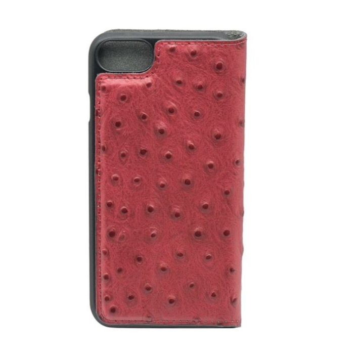 Raudonas stručio rašto odinis dėklas iPhone 7
