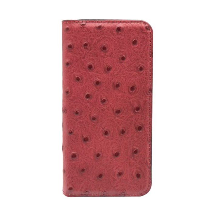 Raudonas stručio rašto odinis dėklas iPhone 7