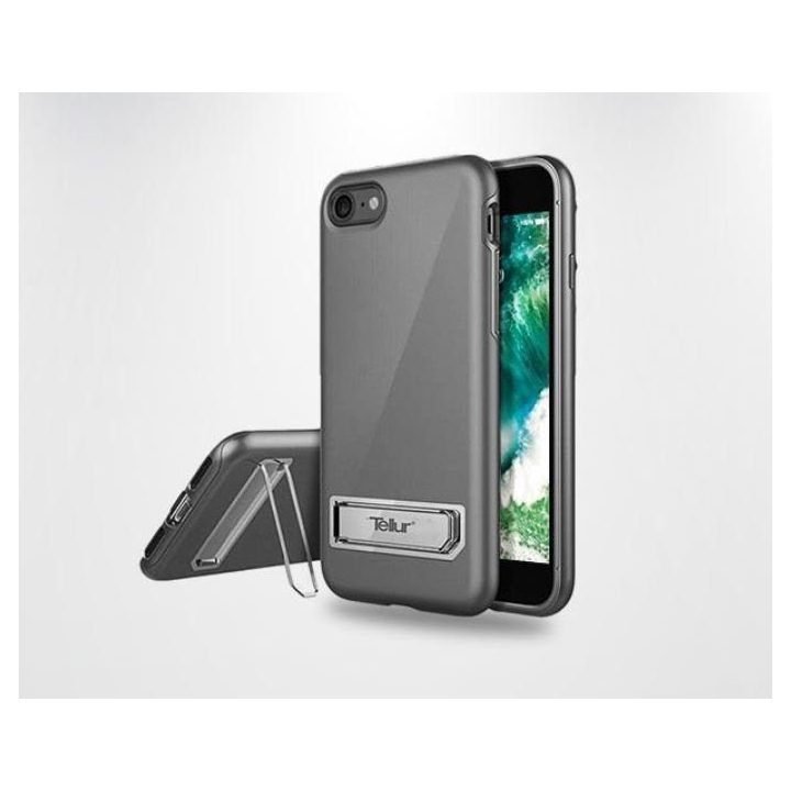 Rožinis „iPhone 7“ dėklas su stoveliu