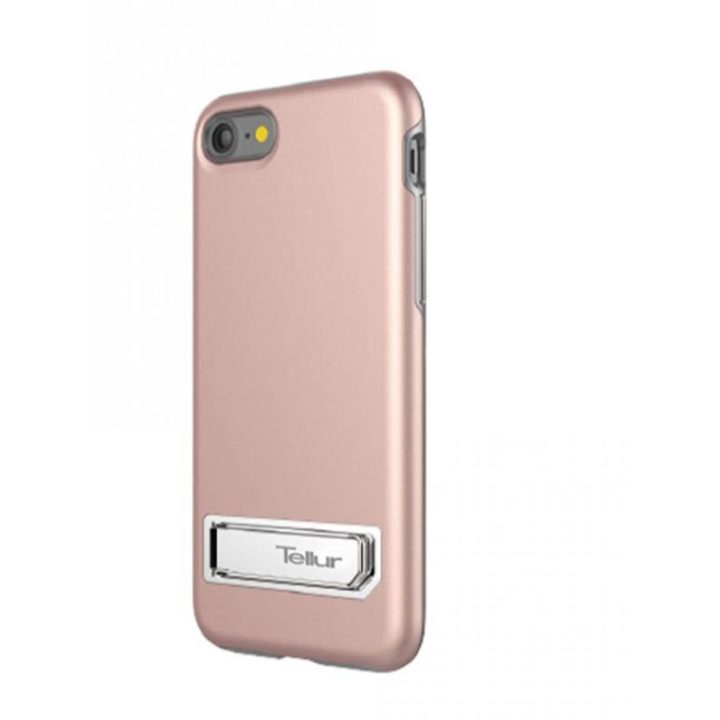 Rožinis „iPhone 7“ dėklas su stoveliu