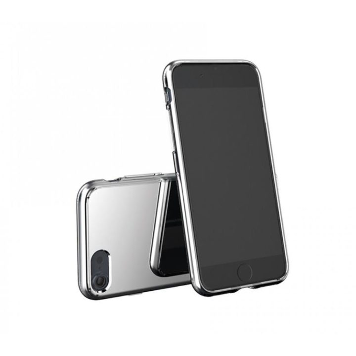Sidabrinis iPhone 7 dėklas su veidrodiniu paviršiumi