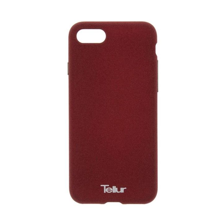 Burgundiškas telefono dėklas Tellur Cover Premium Pebble Touch Fusion iPhone 7