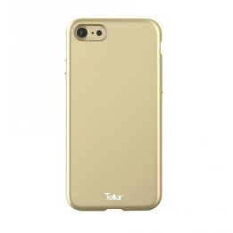 Auksinis minkštas skaidrus dėklas iPhone 7