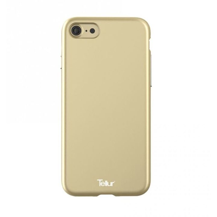 Auksinis minkštas skaidrus dėklas iPhone 7