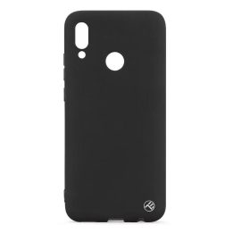 Juodas matinis silikoninis dėklas Huawei Y9 2019
