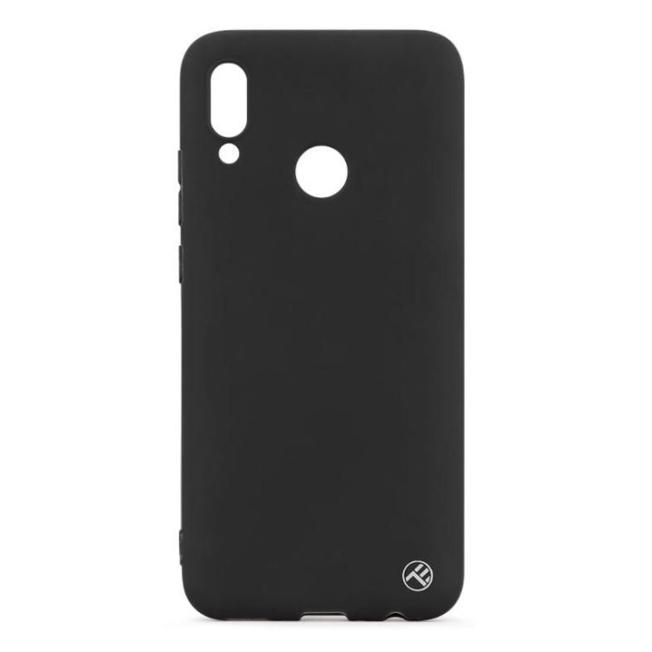 Juodas matinis silikoninis dėklas Huawei Y9 2019