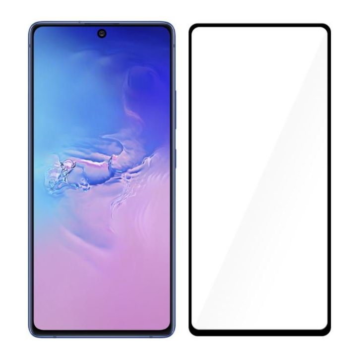 Juodas ekrano apsauginis stiklas Samsung S10 Lite