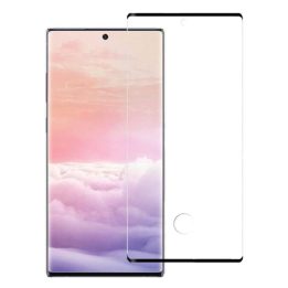 Juodas grūdinto stiklo ekrano apsauginis stiklas Samsung Galaxy Note 10
