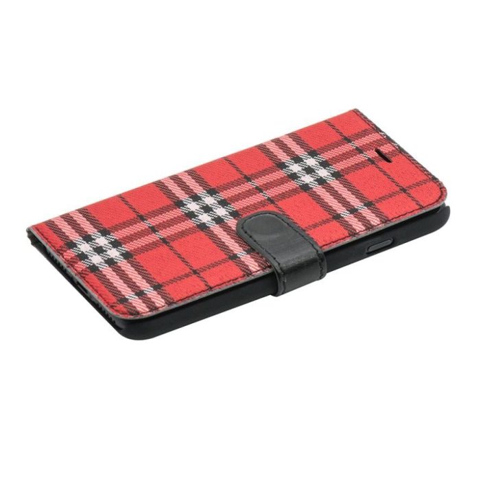 Tellur knygelės tipo dėklas iPhone 7, juodas / raudonas